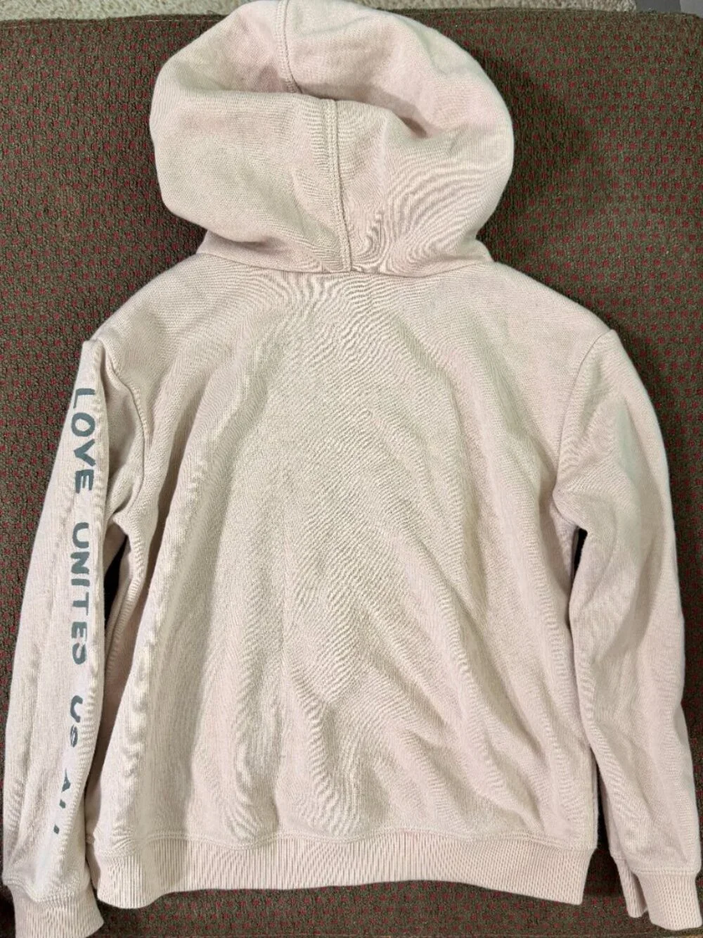 Little Co Lauren Conrad 5T Blush Hoodie Sage Heart Organic Cotton Vintage